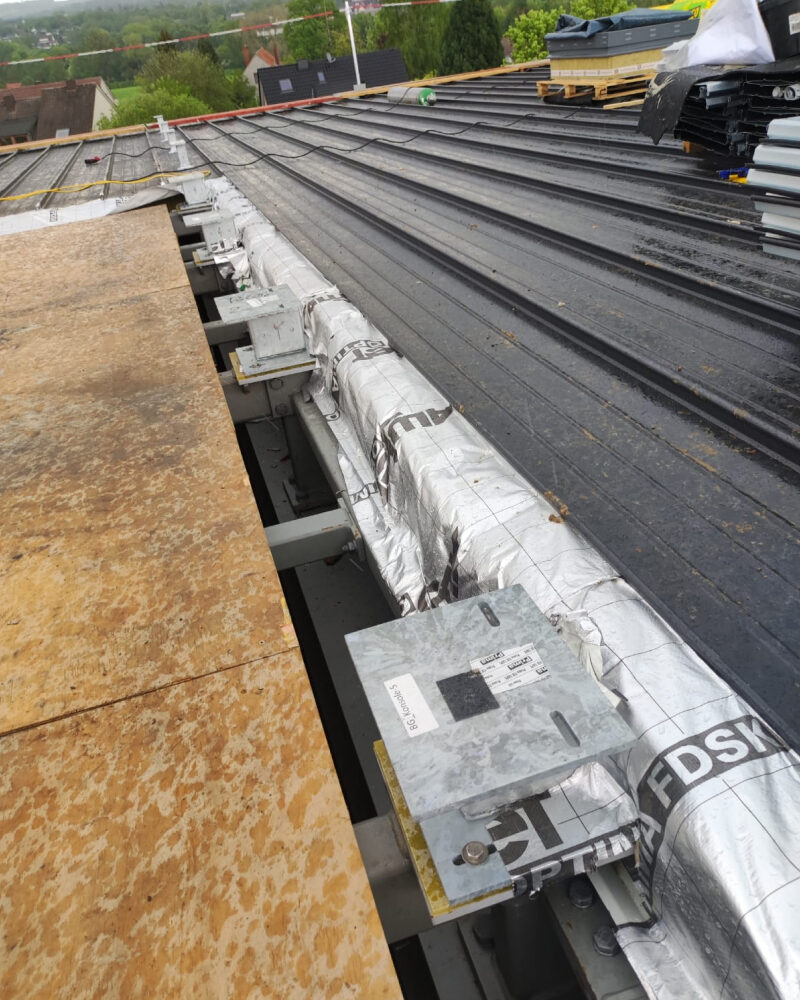 A row of support connections